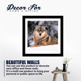 Wolf in Snow Premium Quality Wall Frame Painting