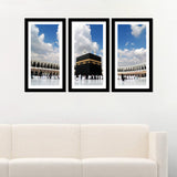 Premium 3 Pieces Wall Hanging Frame of Masjid Al Haram
