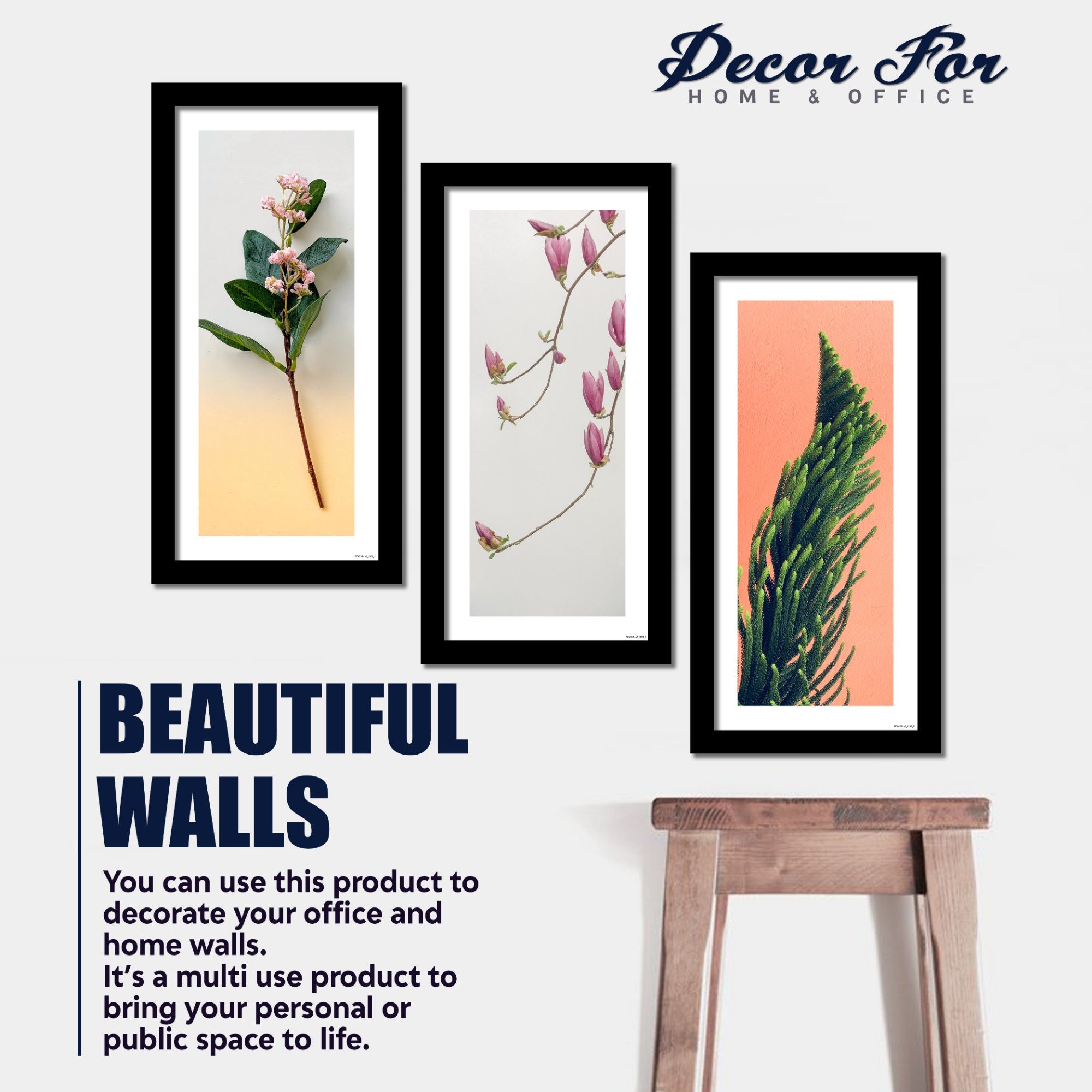 Sets of Floral and plants Frame Wall Painting