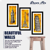 Beautiful Monuments Premium Framed Wall Paintings Set of 3