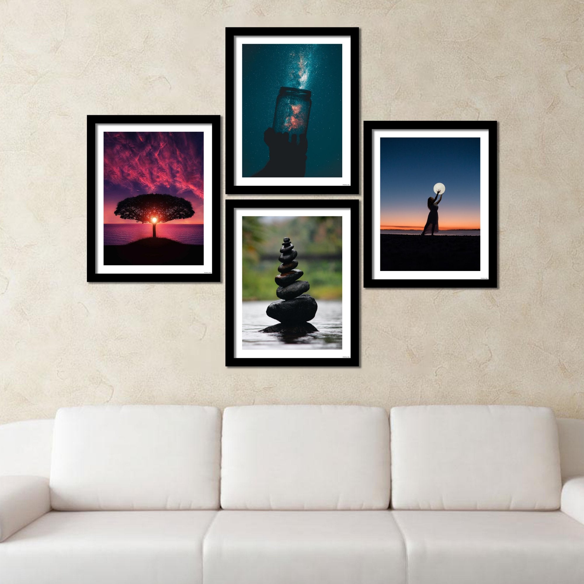 Creative Photography Pictures Hanging Wall  Frame Set of 4