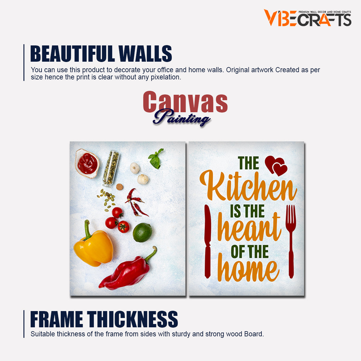 Kitchen Quotes Premium Canvas Wall Painting