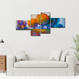 Colorful Trees Premium Canvas Bedroom Wall Painting