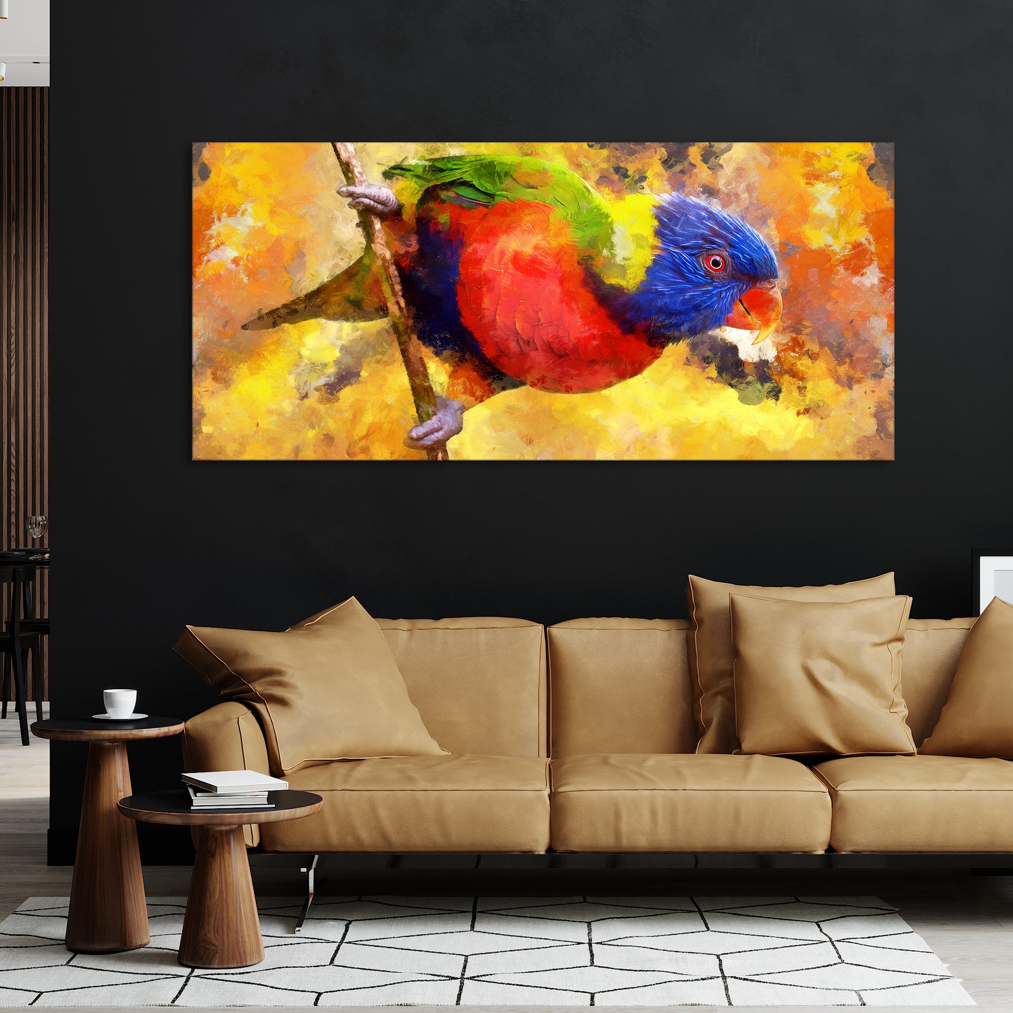 Colorful Parrot Abstract Art Canvas wall Painting