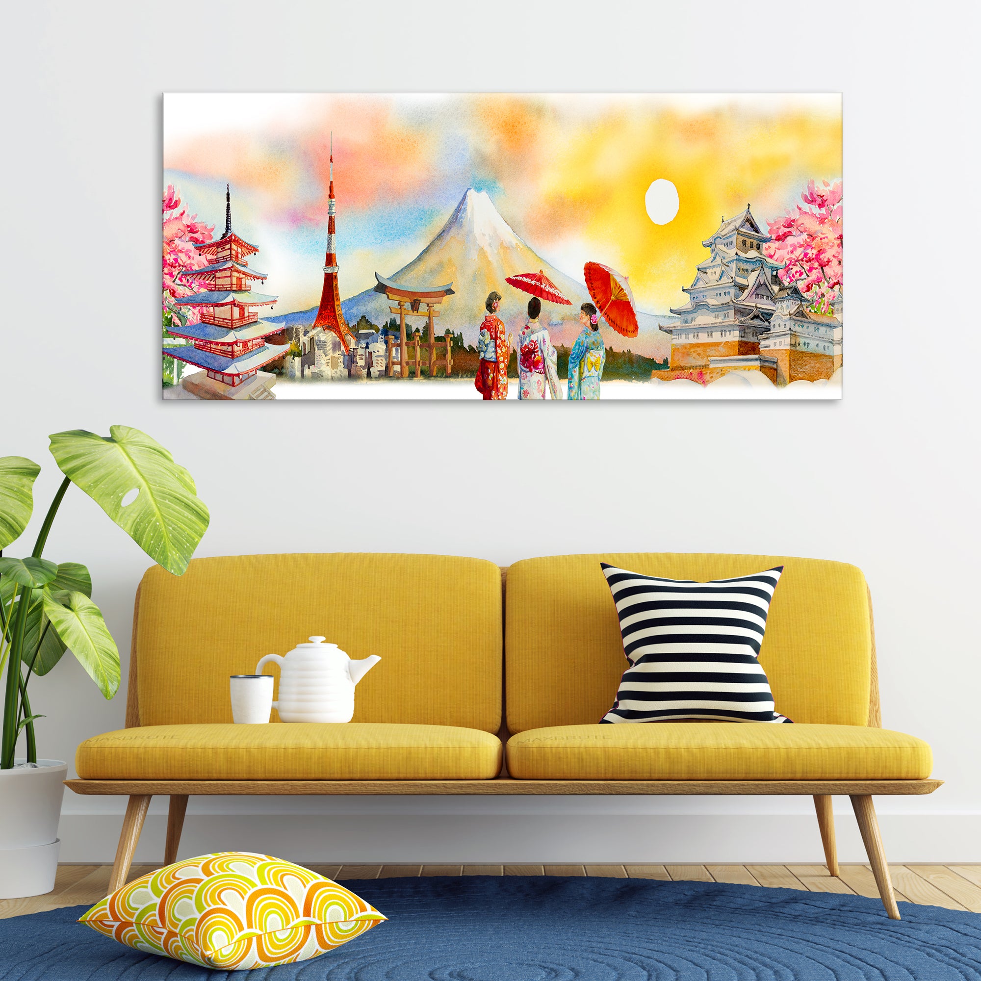Japanese Culture and Architecture Canvas wall Painting