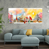 Japanese Culture and Architecture Canvas wall Painting