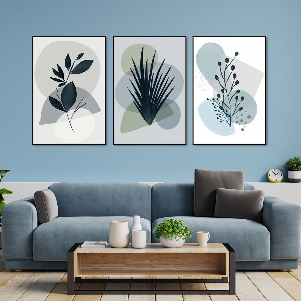 Plants Floating Canvas Wall Painting Set of Three – Vibecrafts