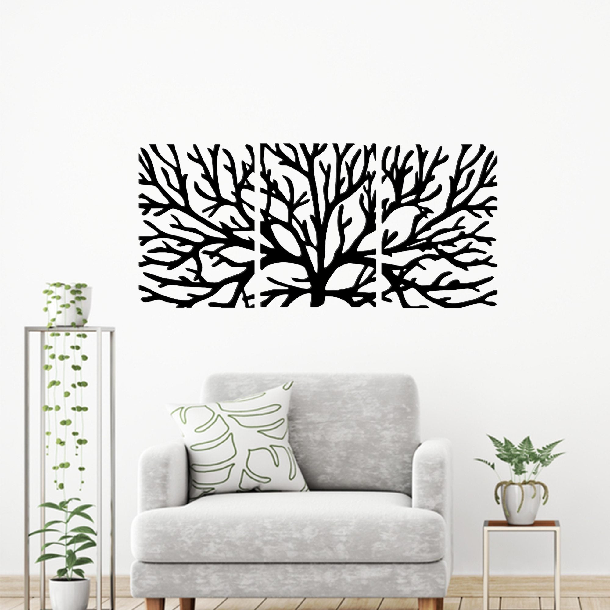 Wooden Wall Hanging of Beautiful Black Color Tree Branches