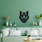 Premium Quality Wooden Wall Hanging of Beautiful Cat in Black
