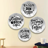 Quotes on Coffee Ceramic Wall Plates Painting 