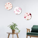 Rose Flower Round Painting of 3 Pieces