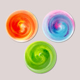 Premium 3 Pieces Round Painting of Colorful Texture
