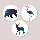 Canvas Wall Painting of Wild Animals 3 Pieces