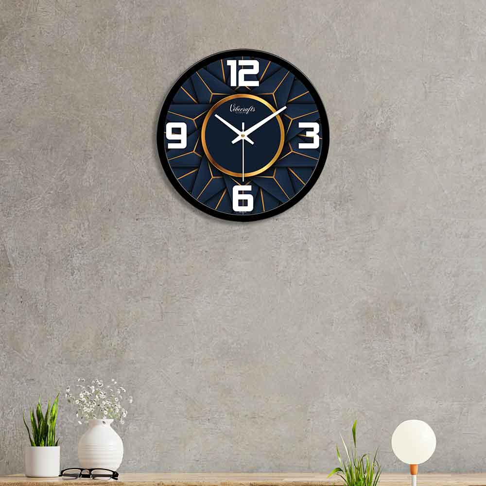 Round Golden Circle Designer Wall Clock