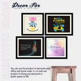 Start Your Morning Positive Quotes Four Pieces Wall Hanging Frame