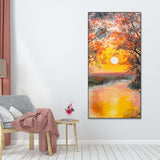 Sunset view Floating Canvas Wall Painting