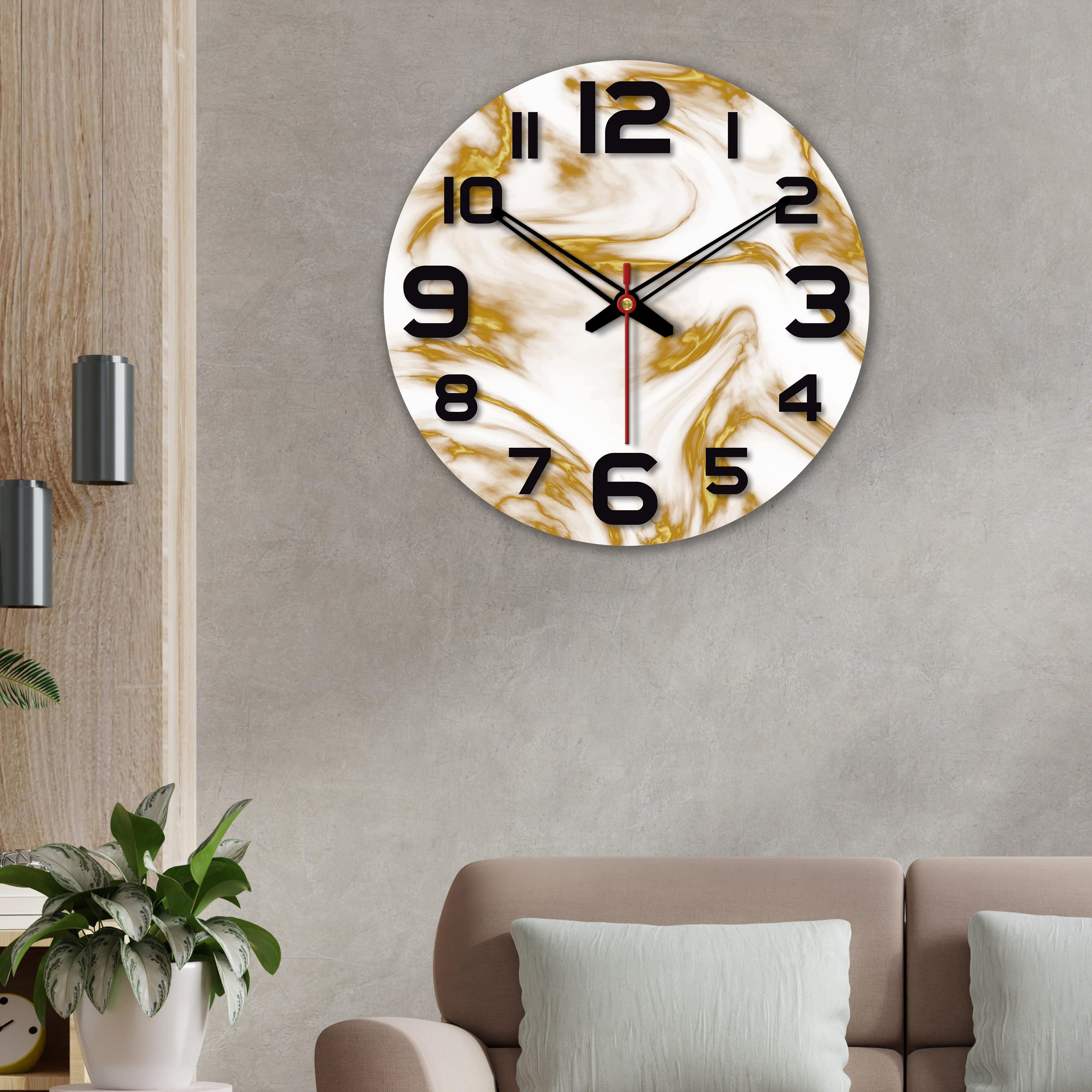 Texture Design Printed Wooden Wall Clock