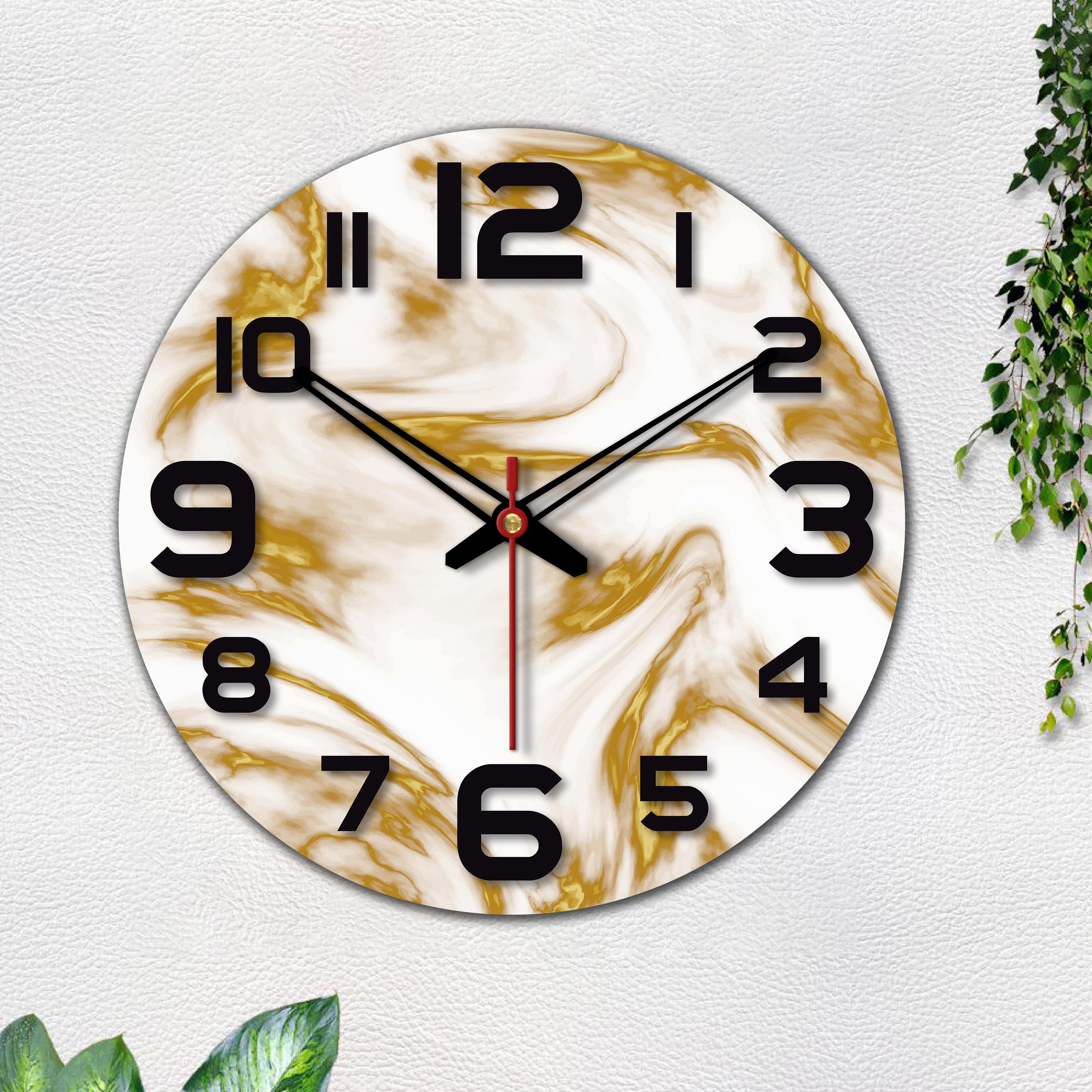 Texture Design Printed Wooden Wall Clock