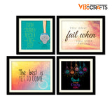 The Best is Motivational Quotes Wall Hanging Frame Set of Four