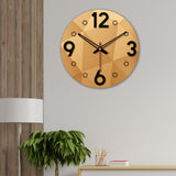 Three D Abstract Pattern Wooden Wall Clock