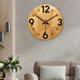 Three D Abstract Pattern Wooden Wall Clock
