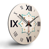 3 D Flower Design Wooden Wall Clock