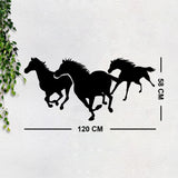 Three Horses Running Premium Quality Wall Sticker