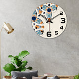 Unique Pattern Printed Wooden Wall Clock