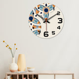 wall clock wooden frame