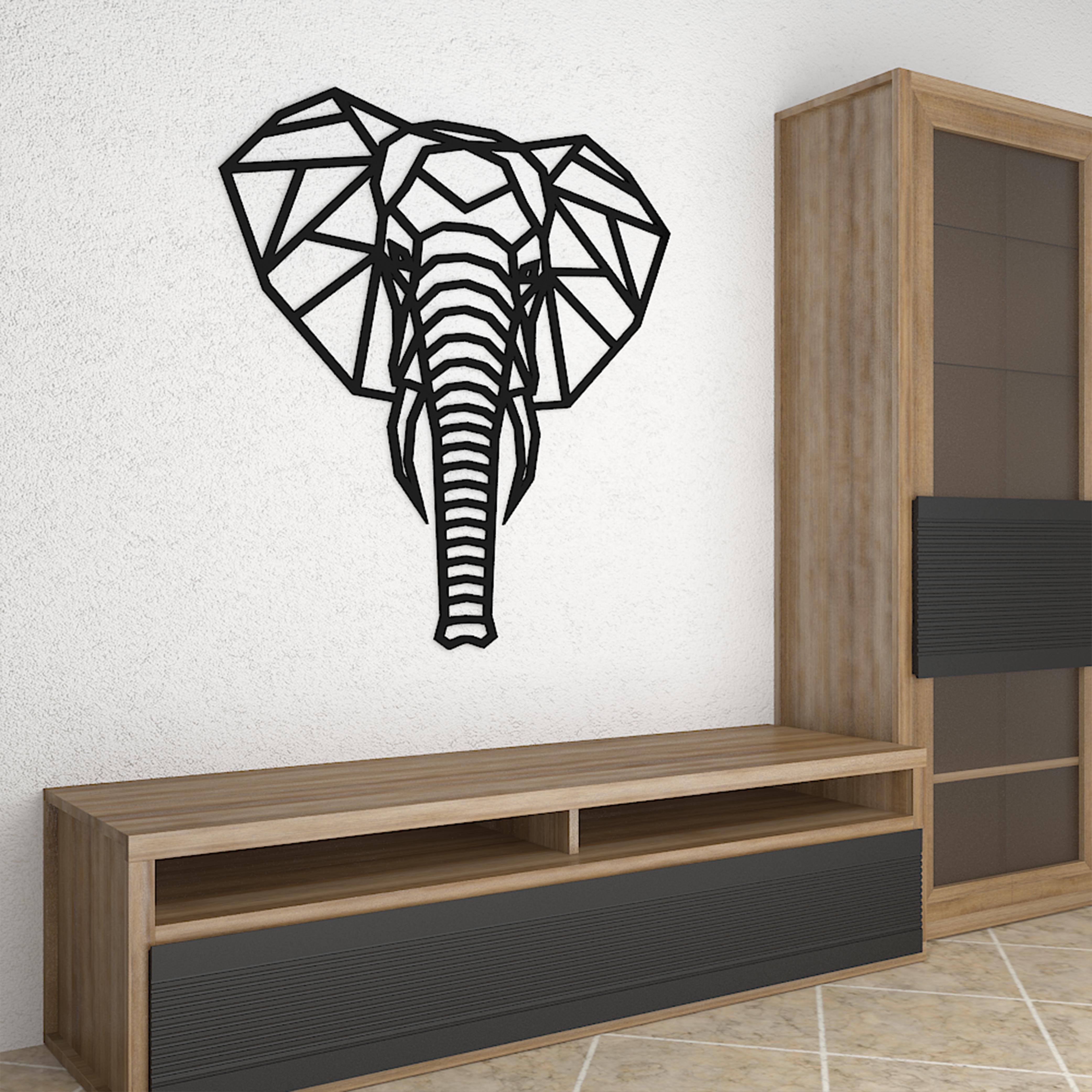 Beautiful Elephant Head Premium Quality Wooden Wall Hanging - Vibecrafts