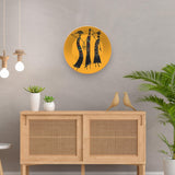 African Warli Art Painting Ceramic Hanging Wall Plate - Vibecrafts