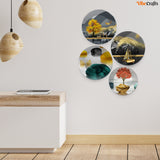  Scenery Wall Plates Set of 4