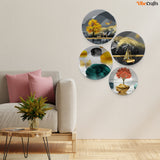  Nature Scenery Wall Plates Set of 4