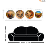 Traditional Rajasthani Women Culture Art Wall Plates Set of Four