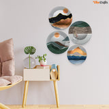  Scenery Painting Wall Plates Painting Set of Four