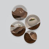 Scenery Painting Wall Plates Set of 4
