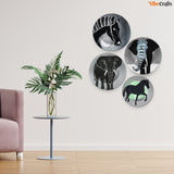 Decorative Animals Wall Plates Set of 4