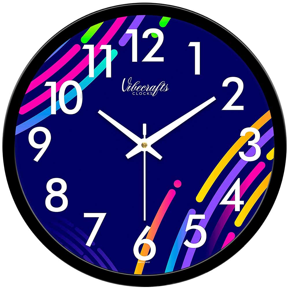 Abstract Colorful Lines Designer Wall Clock