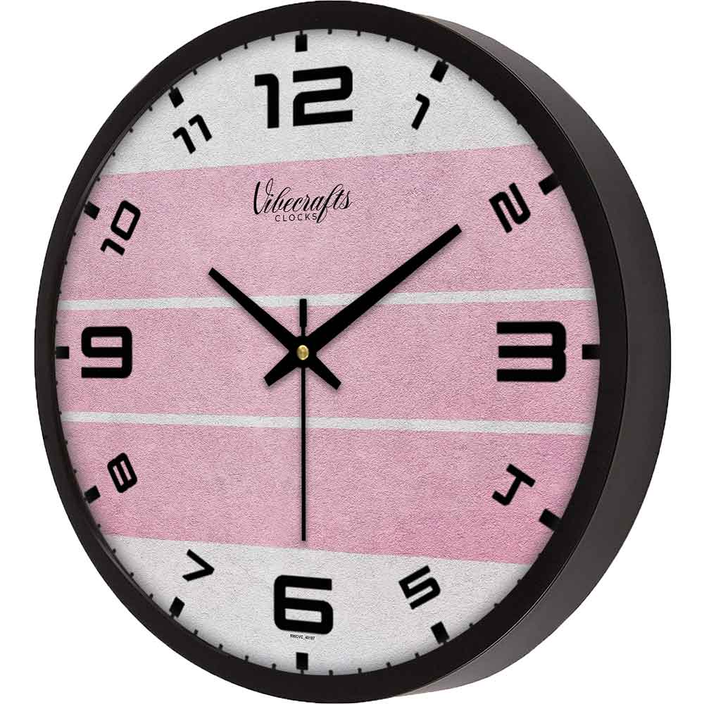 Abstract Pink Color Arrow design Wall Clock