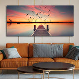 Wooden Jetty in Sunset Canvas wall Painting