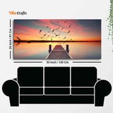 Wooden Jetty in Sunset Canvas wall Painting