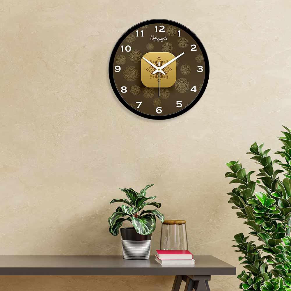 Beautiful Floral Design Decorated Premium Wall Clock