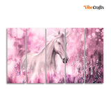 Beautiful White Horse Canvas Wall Painting 