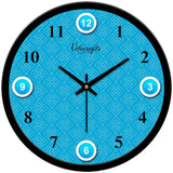 Blue and Chrome Pointed Designer Wall Clock For Living Office