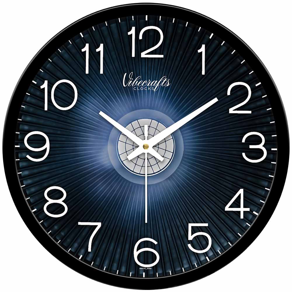 Circular Light Flashes Designer Wall Clock