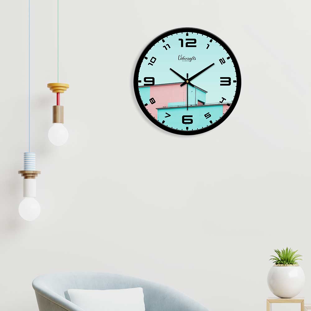 Design Building Texture Printed Wall Clock