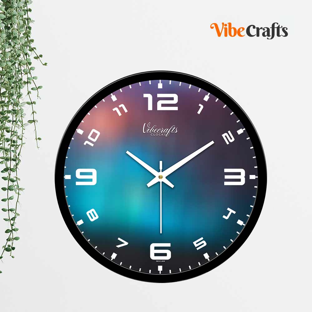Gradient Texture Background Colorful Wall Clock
