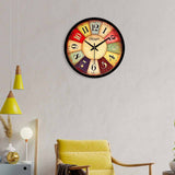 Multi-color Round Number Designer Wall Clock