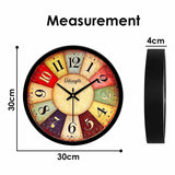 Multi-color Round Number Designer Wall Clock