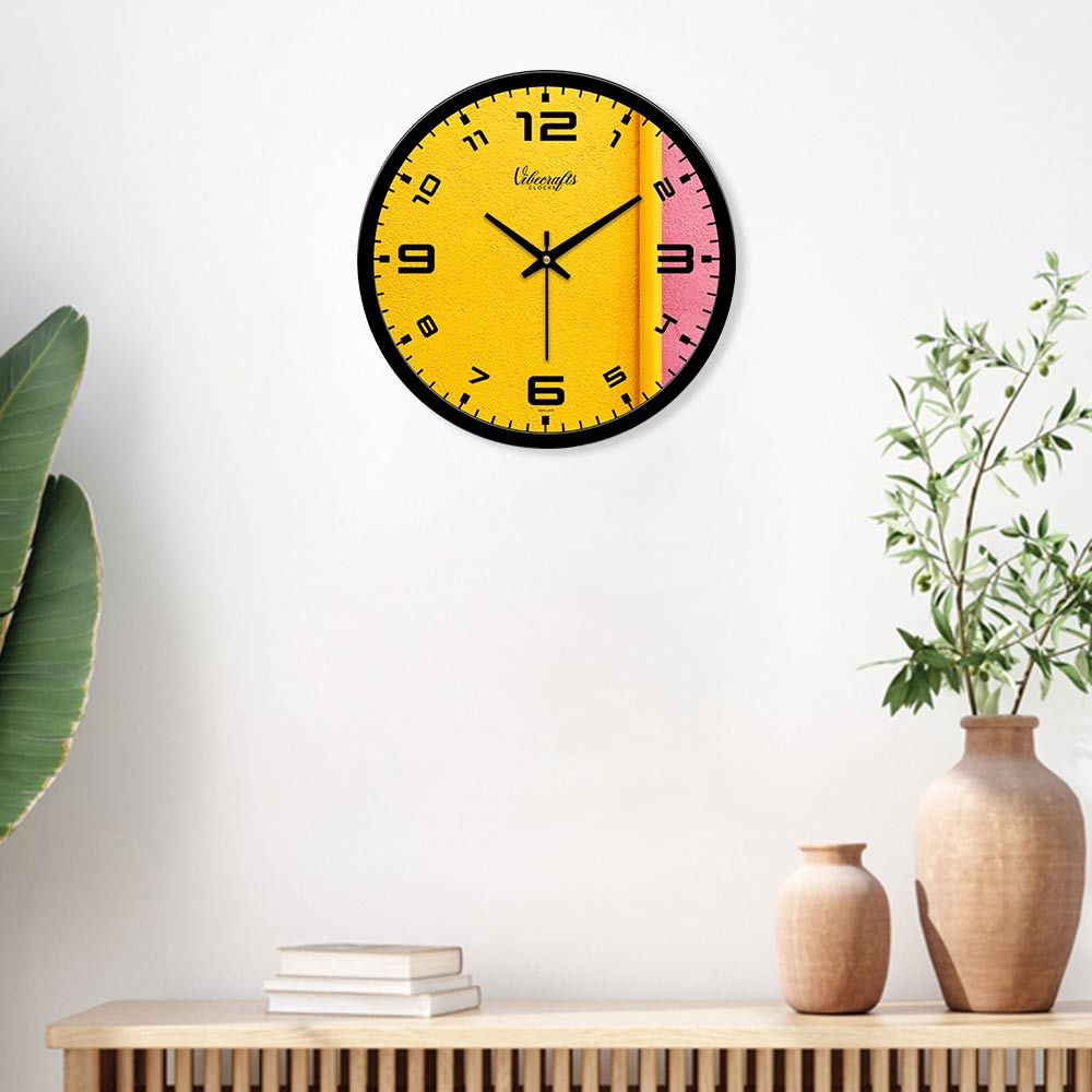 Pink Color Involve Circular Designer Wall Clock